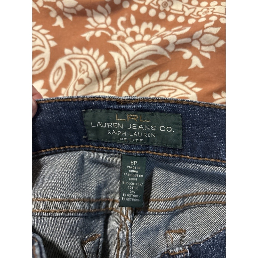Lauren Ralph Lauren Petite Bootcut Jeans Women's 8P Medium Wash Stretch Denim - Picture 4 of 6